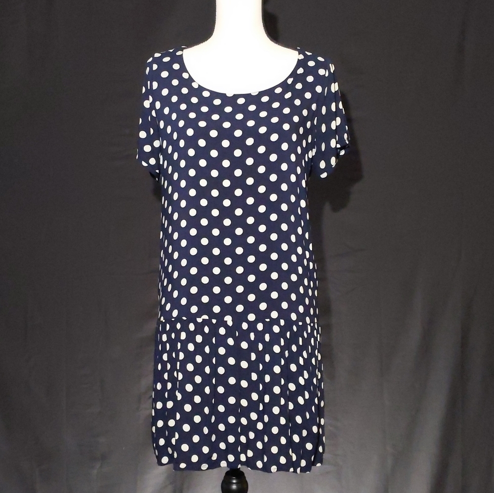 Comme Toi Polka Dot Ruffle Hem Dress